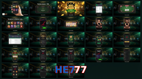 Main screen of HE777 bet page for PK players