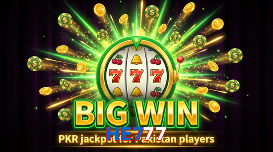 Big win animation on HE777 slot game